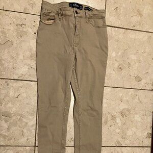 Like New Hollister Tan Pants Size 1S, High Rise Super Skinny